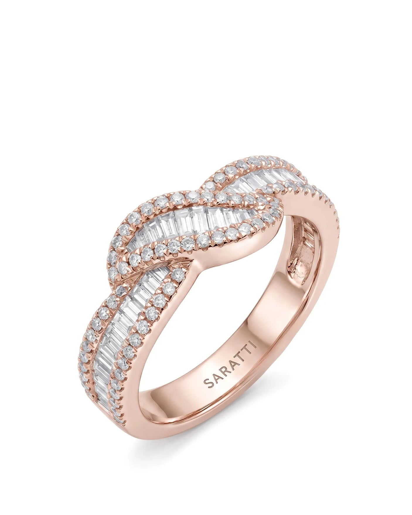 Baguette Eternity Band with Diamonds in White Gold