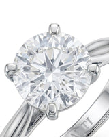 Fiore – Sparkly Bloom Natural Round Diamond Tulip Solitaire Ring