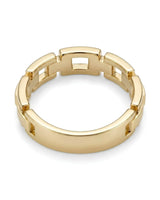Diamond link wedding band with modern chain-inspired design and refined 18K yellow gold craftsmanship - SARATTI