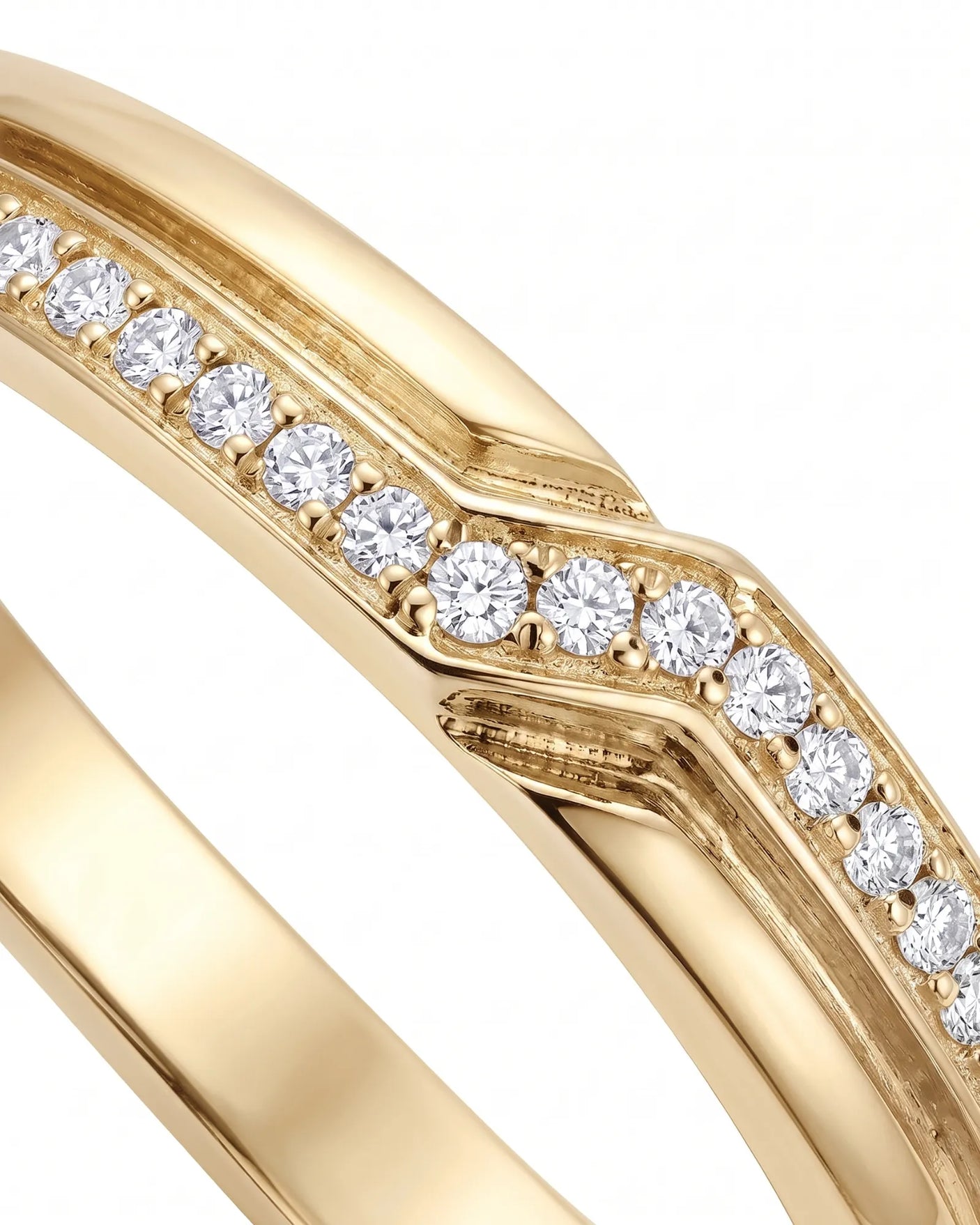Channel Set Diamond Band Wedding Set