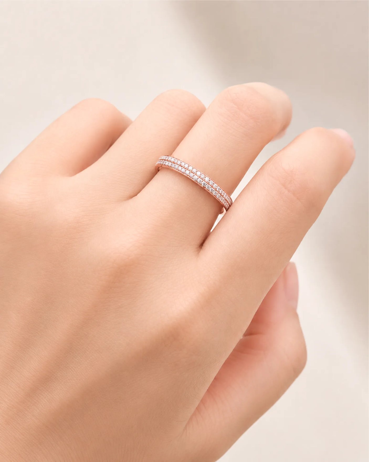 Diamond Infinity Band in Yellow Gold