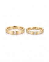 Linear Covenant Wedding Set | His & Hers