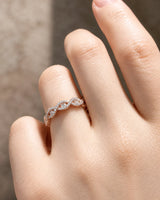 Rose Gold Eternity Band with Baguette Diamonds