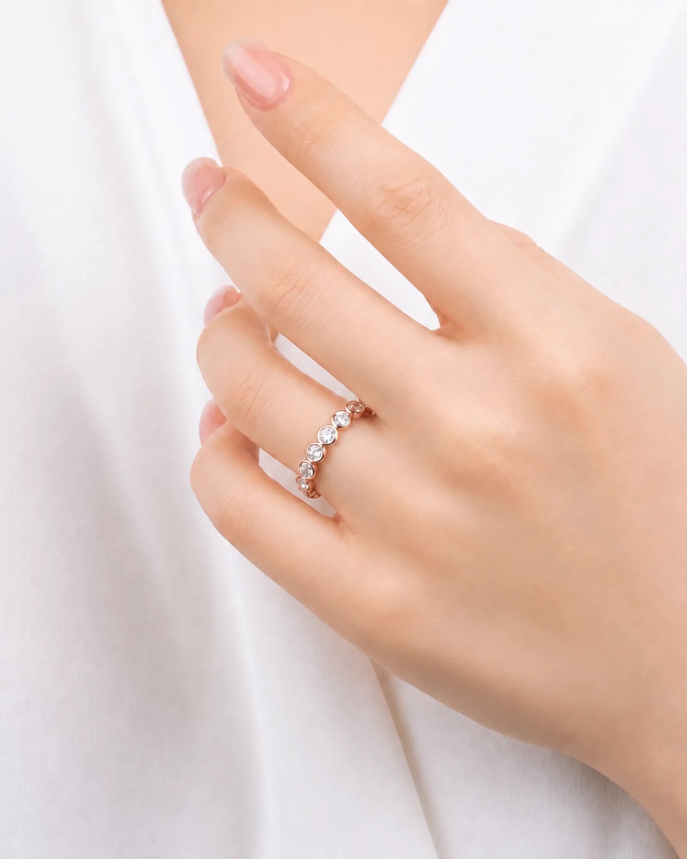 Diamond Wedding Band in White Gold