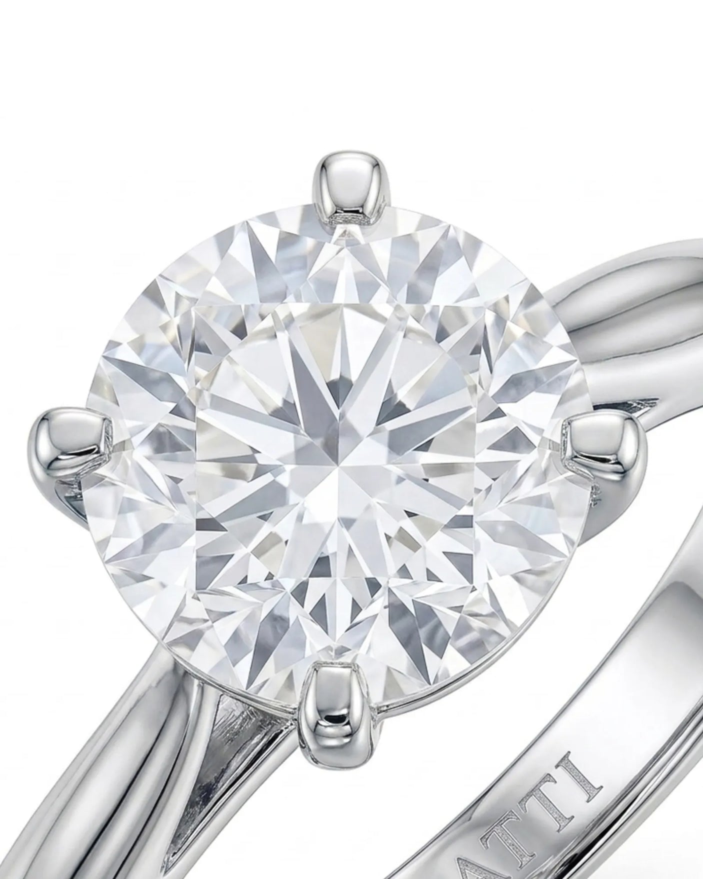 Fiore – Sparkly Bloom Natural Round Diamond Tulip Solitaire Ring