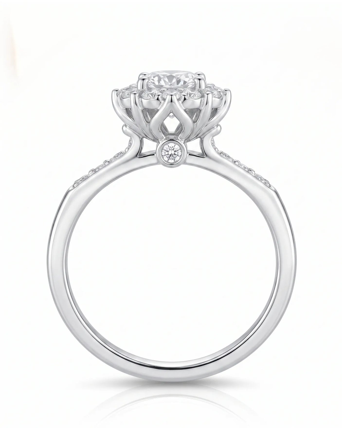 Alaya – Heavenly Harmony Natural Round Diamond Halo Engagement Ring