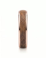 Women's Wenge Wood Ring in White Gold