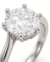 Kira – Lovely Crown Natural Round Diamond Solitaire Ring