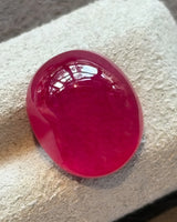 13.4ct Natural Ruby polished oval cabochon surface | SARATTI