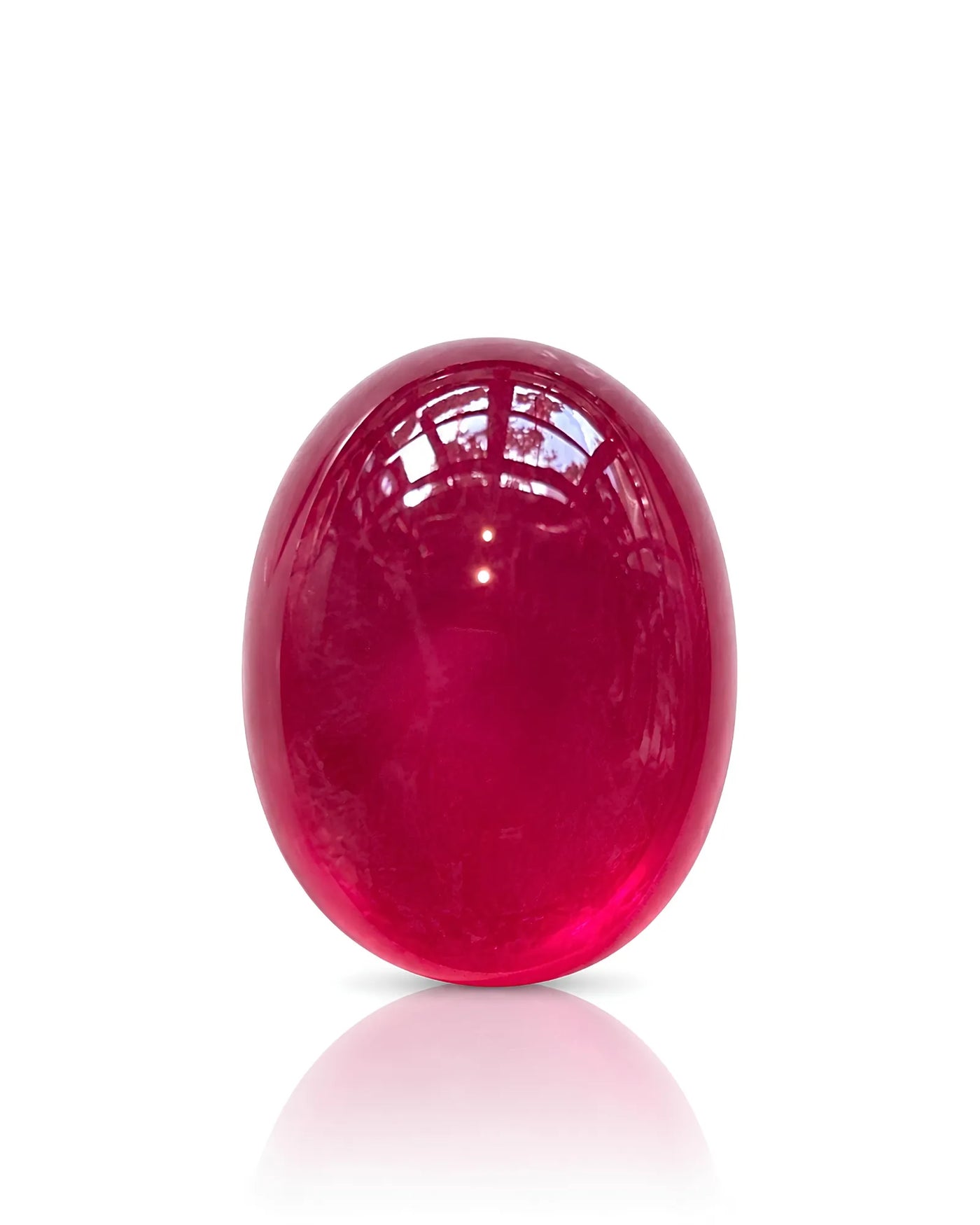 13.4 carats Pigeon Blood Red Natural Ruby | Oval Cabochon - Treated
