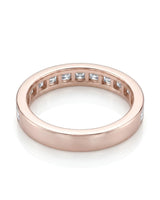 Princess Cut Diamond Wedding Band in Yellow Gold