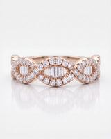 Rose Gold Eternity Band with Baguette Diamonds
