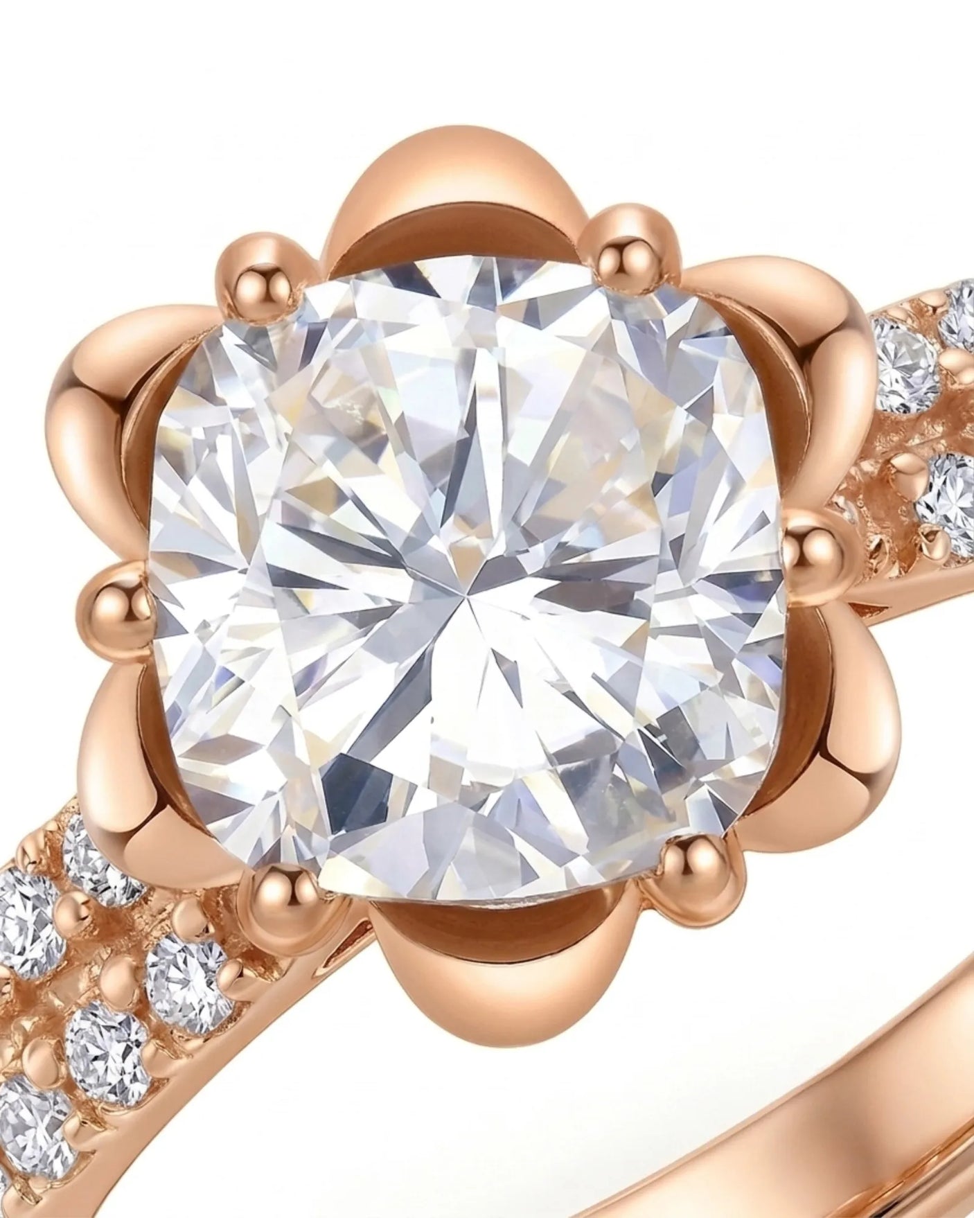 LAURE • Cushion Moissanite Yellow Ring