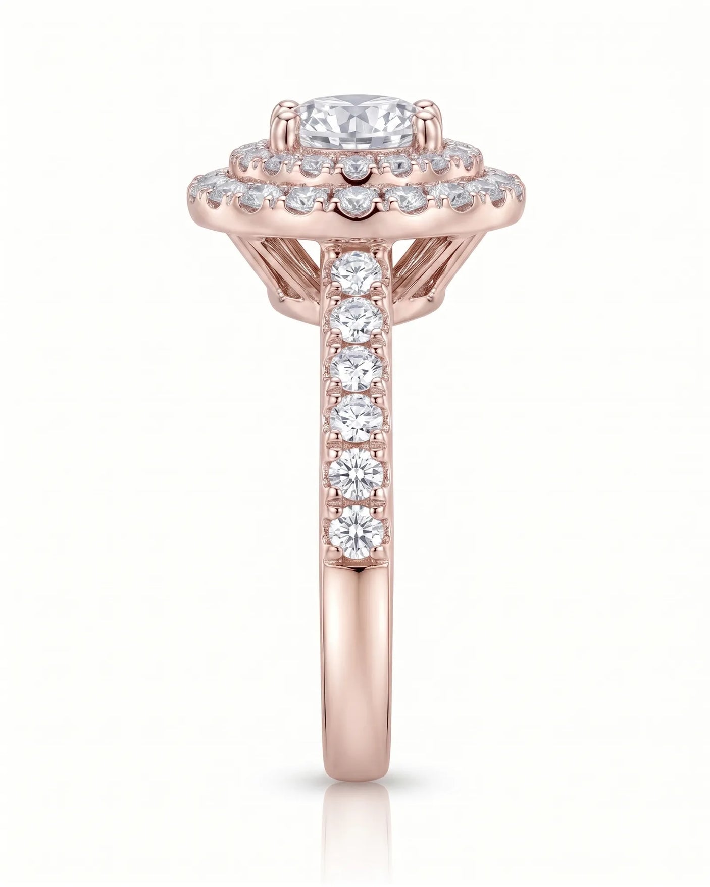 Keira – Gleaming Promise Natural Round Diamond Double Halo Ring