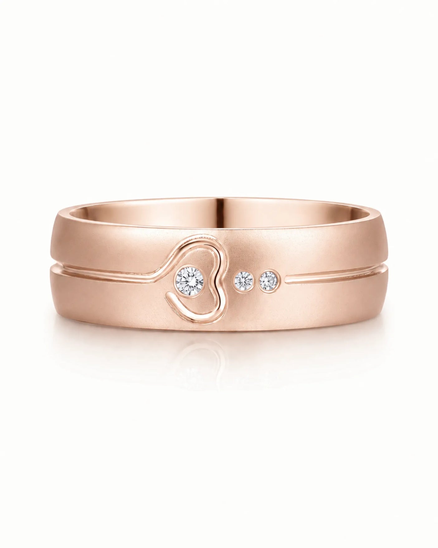 Yellow Gold Diamond Wedding Band Matte Finish