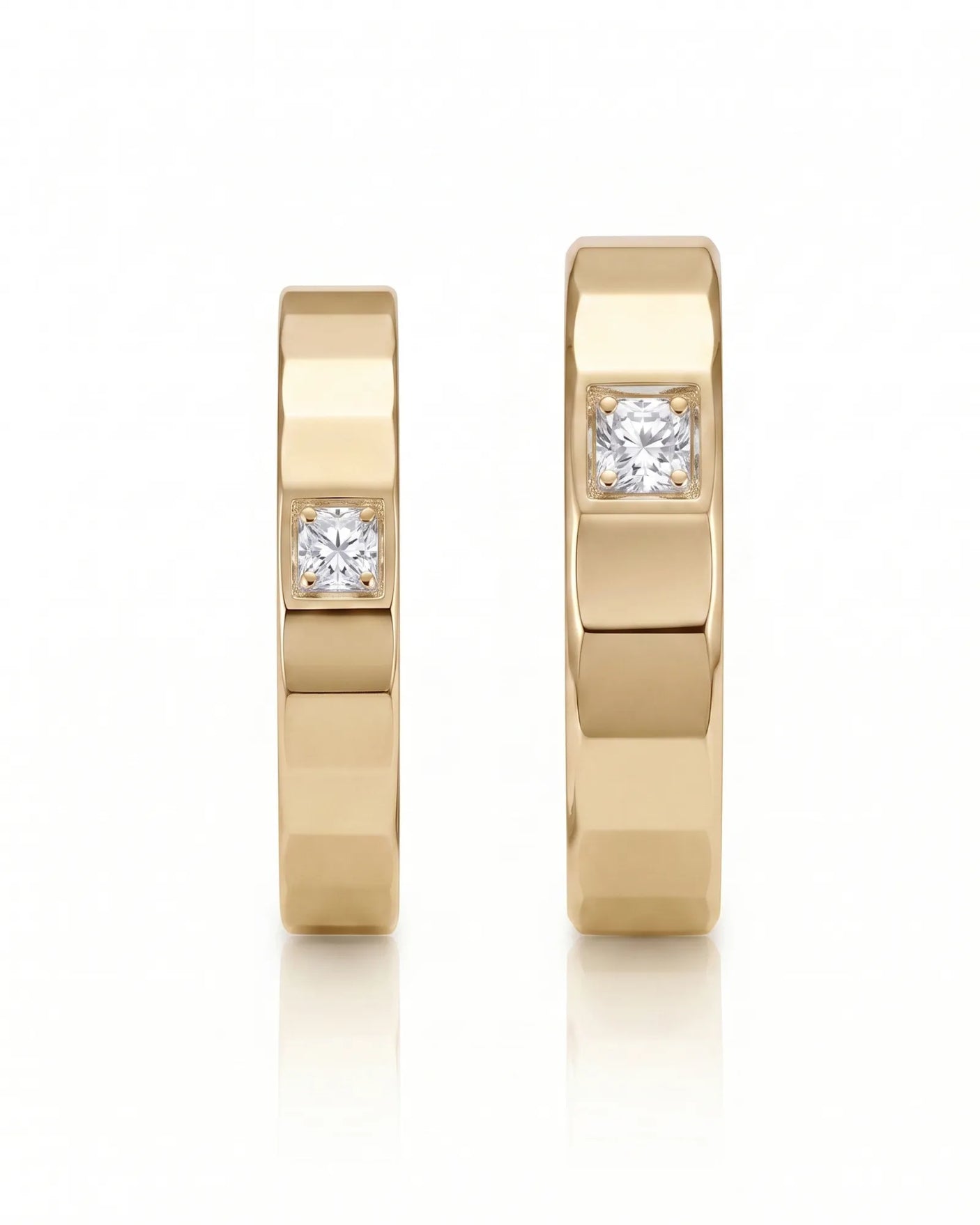Aura Diamond Wedding Set | His & Hers