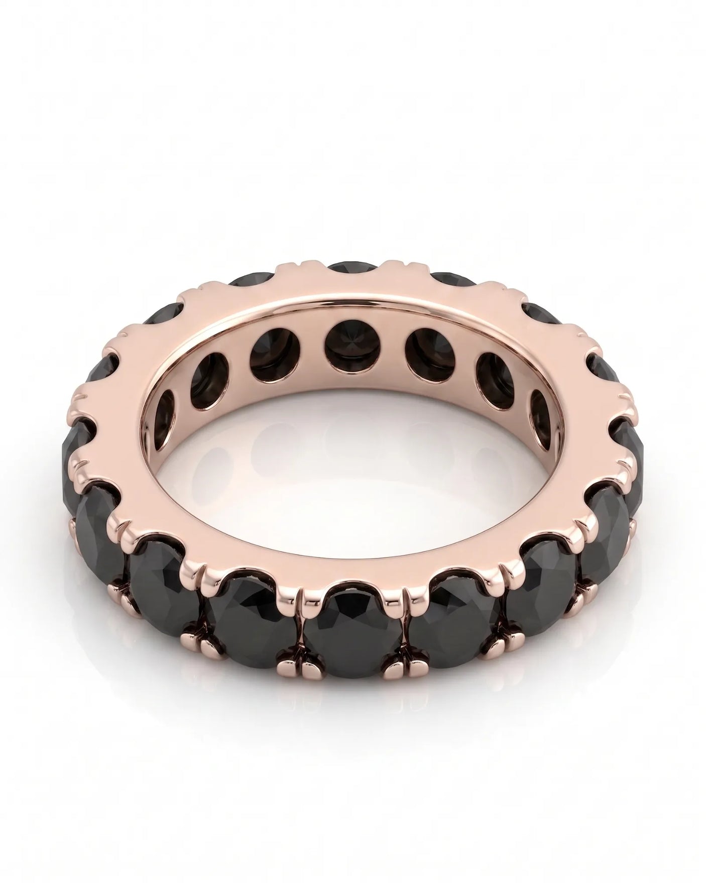Black Natural Diamond Eternity Band