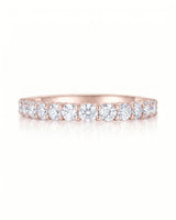 Round Diamond Half Eternity Band in White Gold