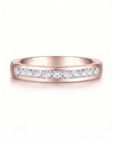 Channel Set Wedding Band in White Gold