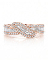 Baguette Eternity Band with Diamonds in White Gold