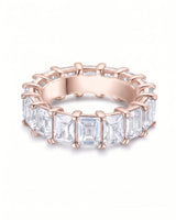 Emerald Cut Eternity Band in White Gold