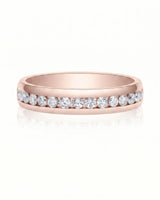 Channel Set Wedding Band in Yellow Gold