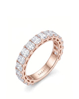 Radiant Cut Diamond Eternity Platinum Band