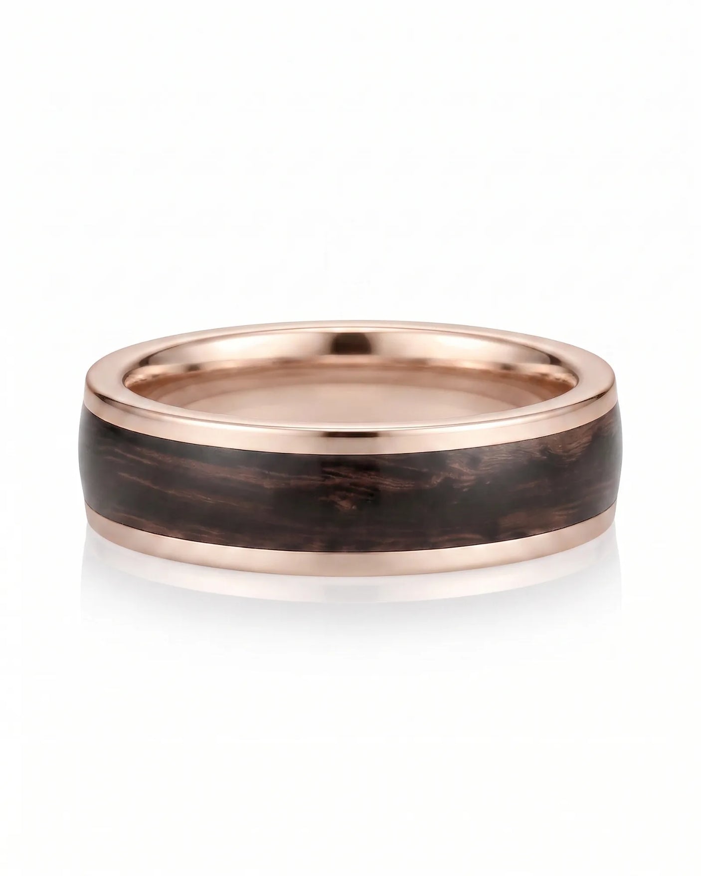 Enamel Ring with Wood Inspired Design