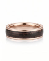 Enamel Ring with Wood Inspired Design