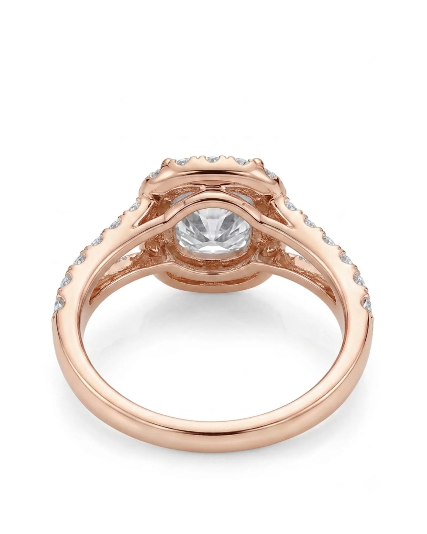 Erica • 2-carat Cushion Moissanite Ring in White Gold