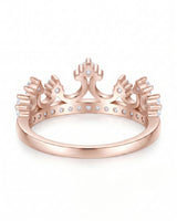 Tiara Wedding Band with Diamonds in White Gold
