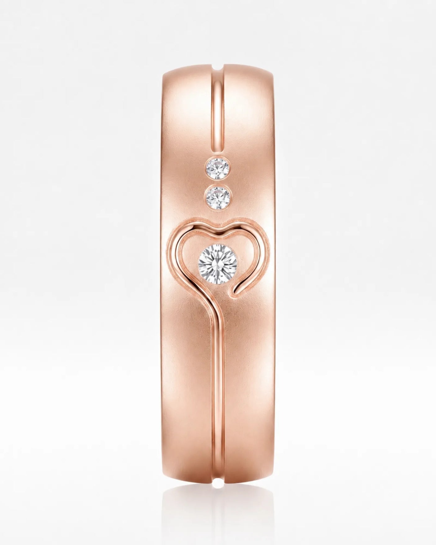 Yellow Gold Diamond Wedding Band Matte Finish