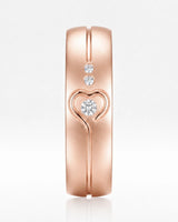Yellow Gold Diamond Wedding Band Matte Finish