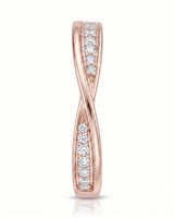 Twisted Shank Natural Diamond Eternity Wedding Band