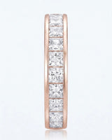 Princess Cut Diamond Wedding Band in Yellow Gold
