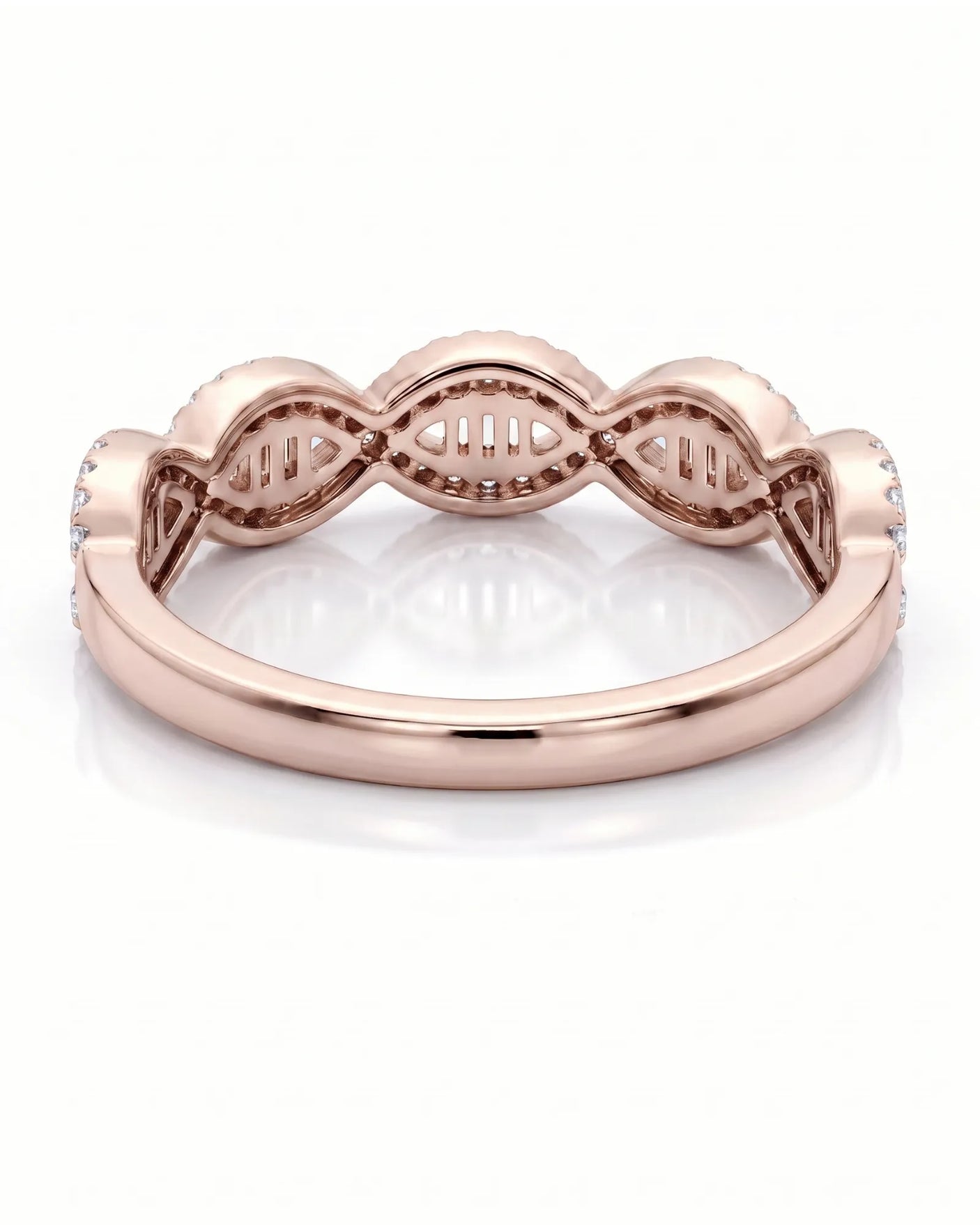 Rose Gold Eternity Band with Baguette Diamonds