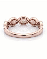 Rose Gold Eternity Band with Baguette Diamonds