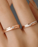 Channel Set Diamond Band Wedding Set