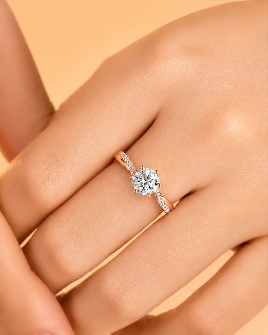 Amira - White Radiance Natural Diamond Ring