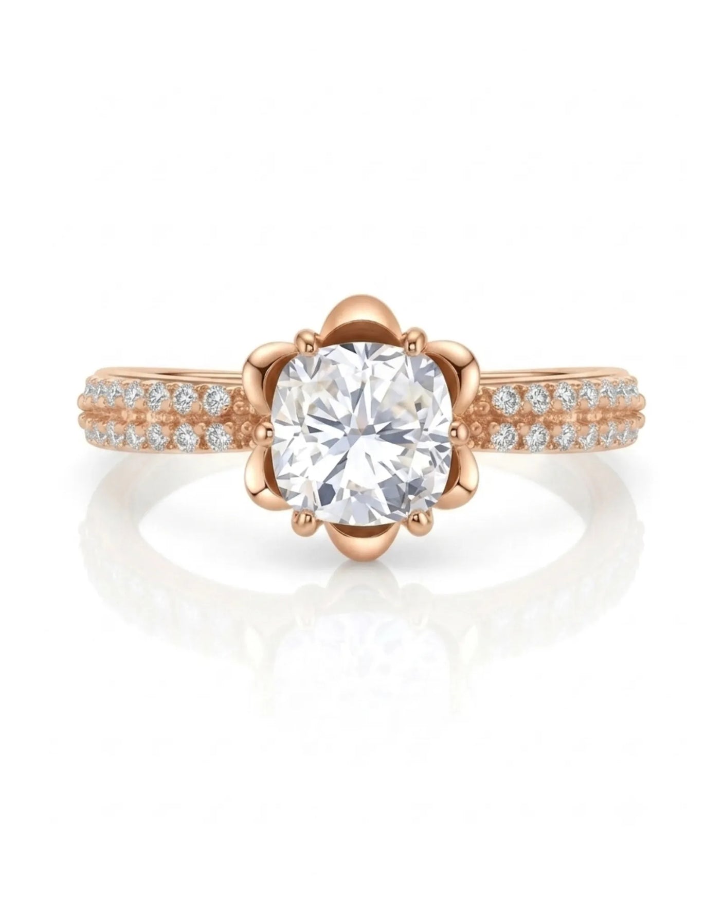 LAURE • Cushion Moissanite Yellow Ring