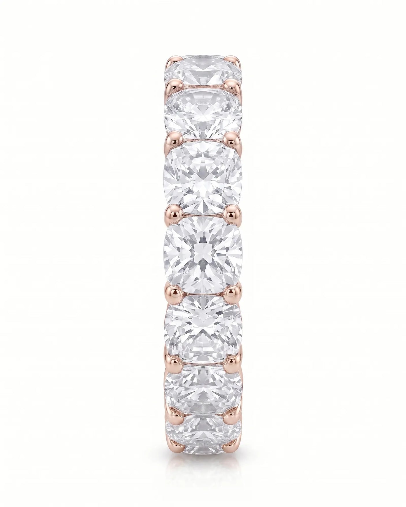 Cushion Diamond Eternity Band in White Gold