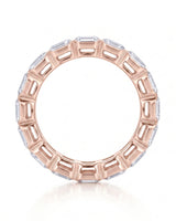 Emerald Cut Diamond Eternity Band in White Gold
