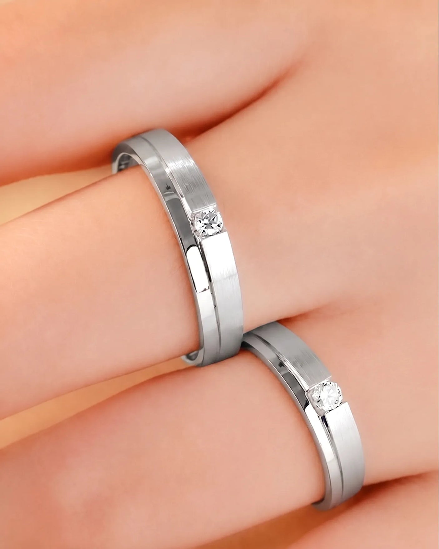 Destiny Match Wedding Band in Two Tone | His & Hers