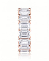 Emerald Cut Eternity Band in White Gold