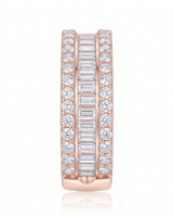Rose Gold Eternity Band with Baguette and Round Diamonds