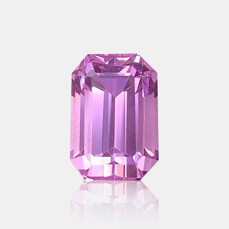 15.02 carat Natural pink kunzite emerald cut loose gemstone | SARATTI