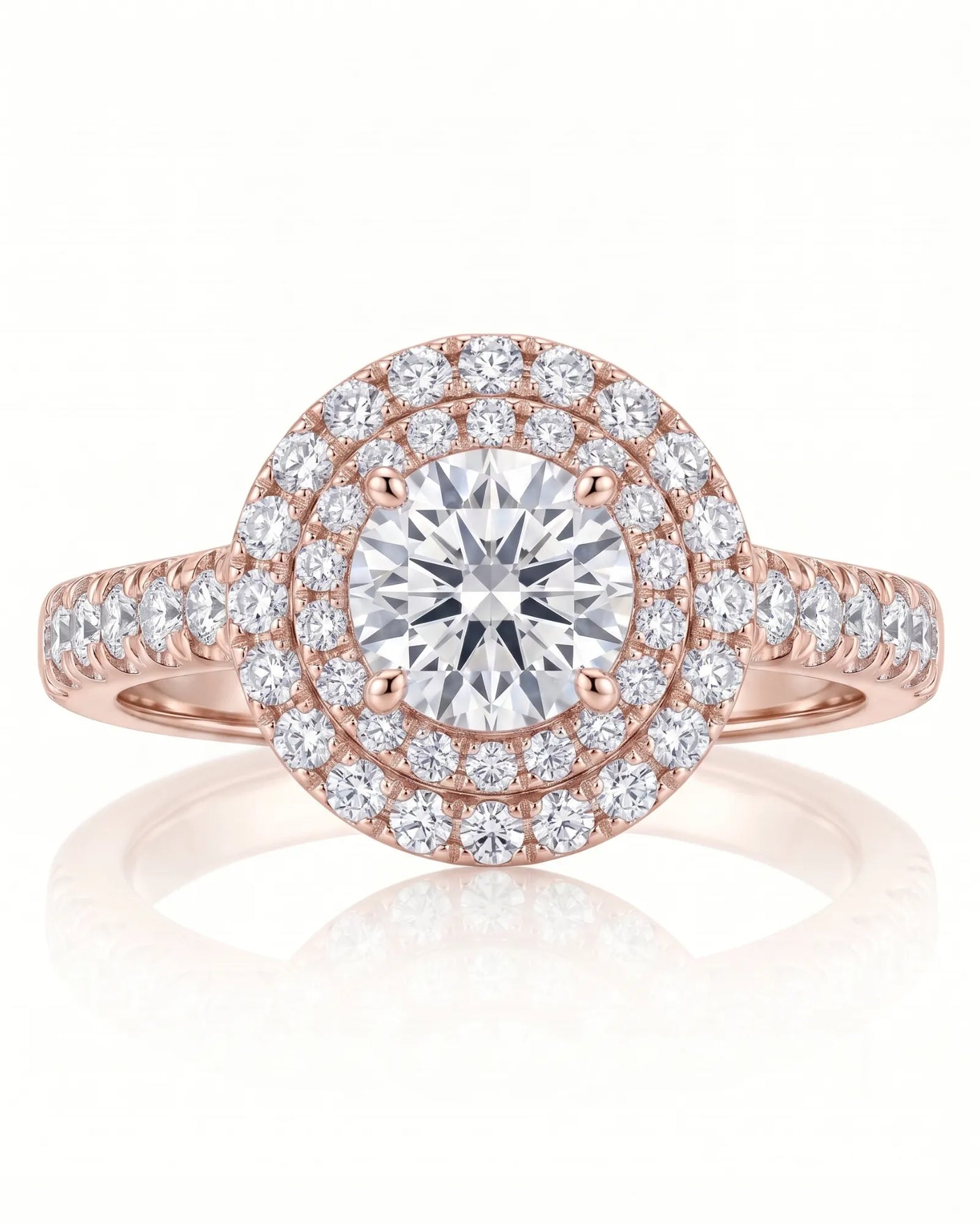Keira – Gleaming Promise Natural Round Diamond Double Halo Ring