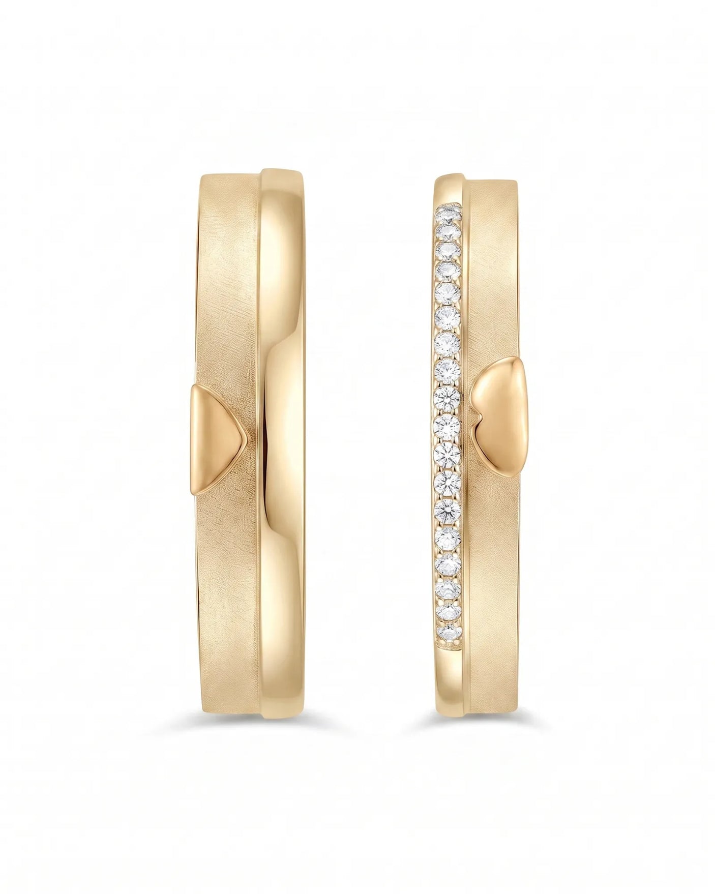The Sweet Embrace Duo Wedding Ring Set
