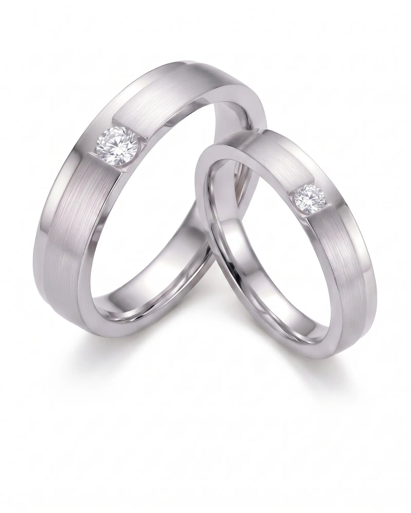 Destiny Match Wedding Band in Two Tone | His & Hers