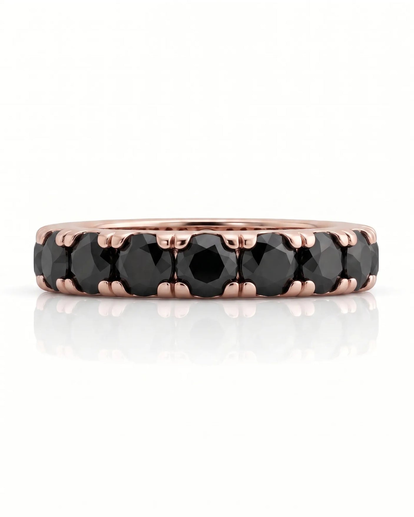 Black Natural Diamond Eternity Band